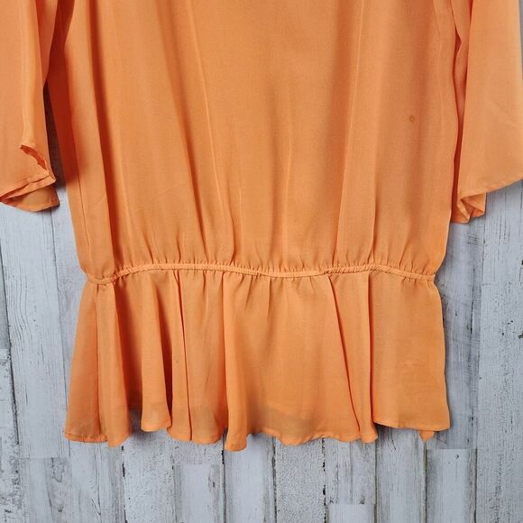 JW Beaded Tunic Top Orange Size Small - Picture 7 of 11